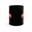 Sapper tab on a black coffee mug
