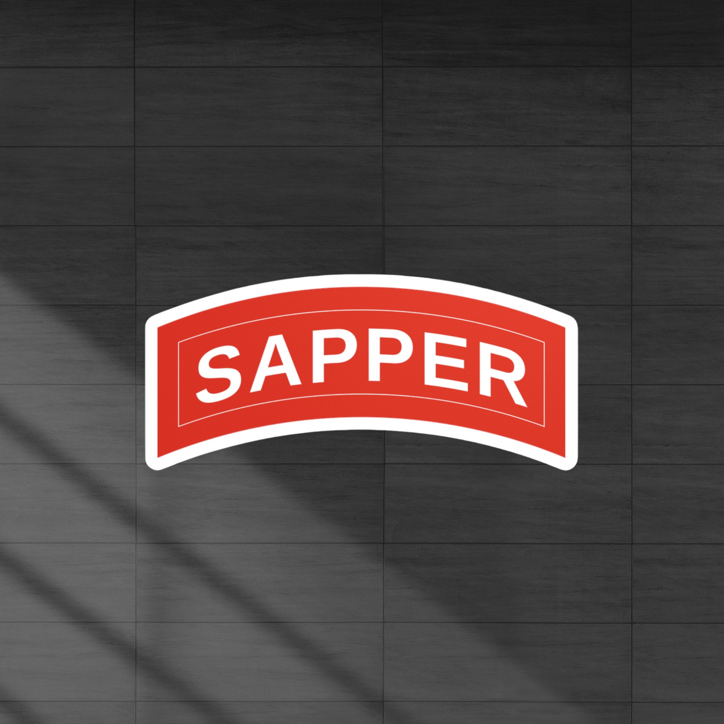 Sapper tab vinyl decal sticker