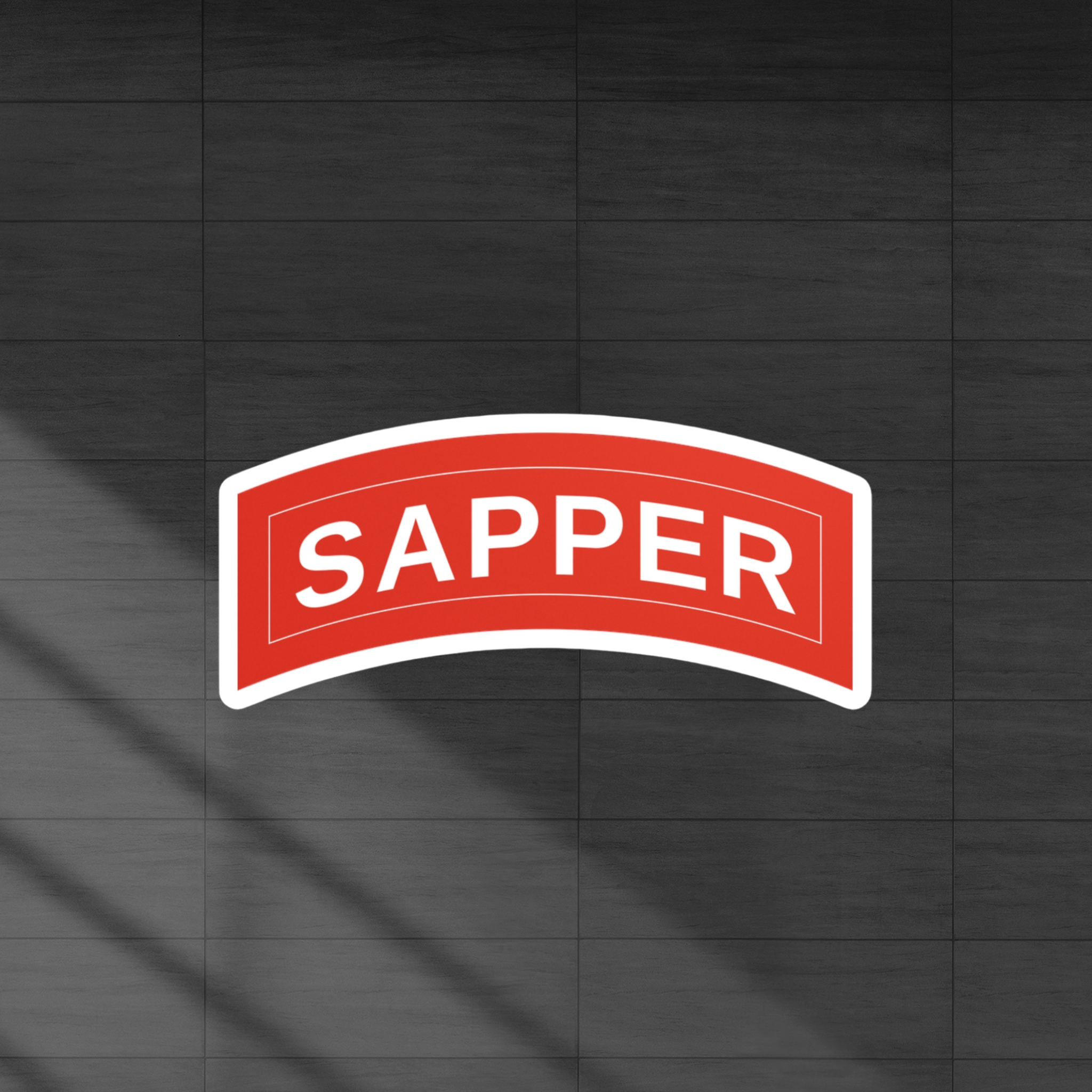 Sapper Tab Vinyl Decal Sticker