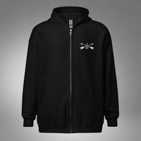 Hoodie with embroidered design of 5th special forces group insignia. 