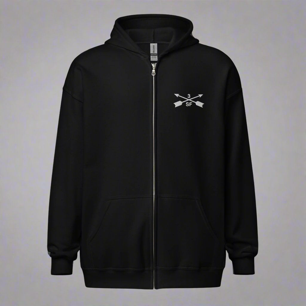 3rd Special Forces Group Embroidered Full Zip Hoodie