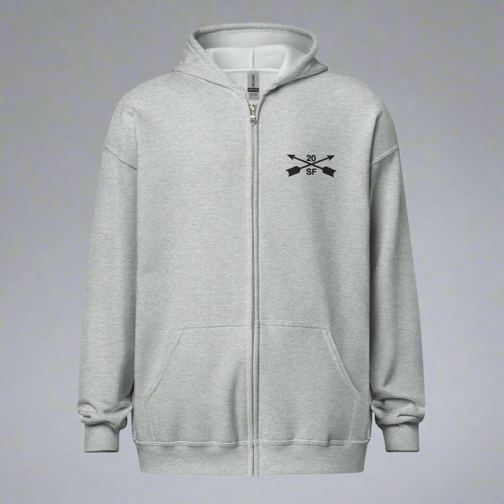 Hoodie with embroidered design of 3rd special forces group insignia. 