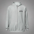 Hoodie with embroidered design of 19th special forces group insignia. 