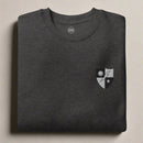 75th ranger regiment insignia embroidered on the left chest of sweatshirt
