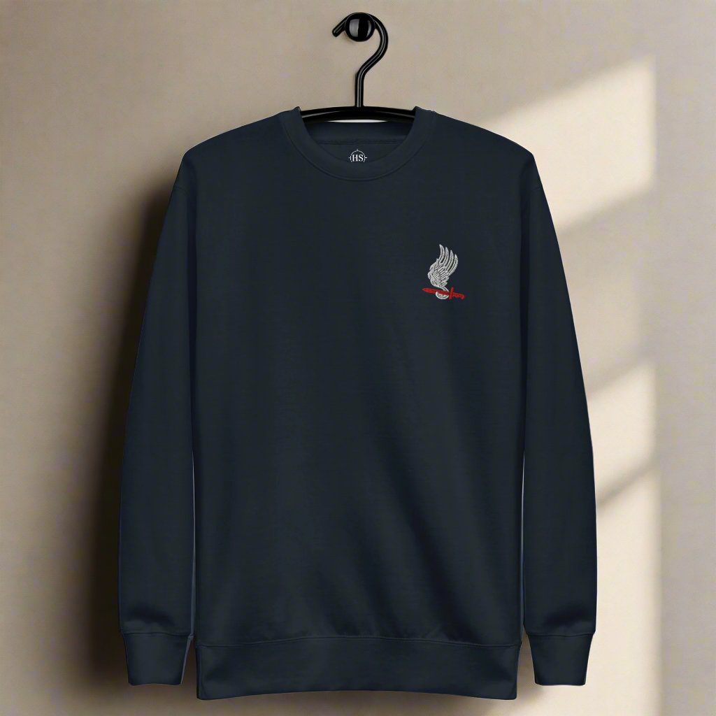 sweatshirt with 173rd airborne brigade insignia embroidered on left chest