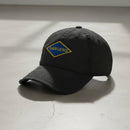 Distressed dad hat with world war 2 blue ranger diamond