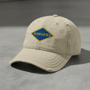 Distressed dad hat with world war 2 blue ranger diamond