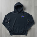 navy hoodie with world war 2 blue ranger diamond on the left chest
