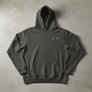 vintage black hoodie with world war 2 blue ranger diamond on the left chest
