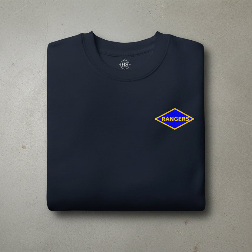 Sweatshirt with army rangers world war 2 blue diamond