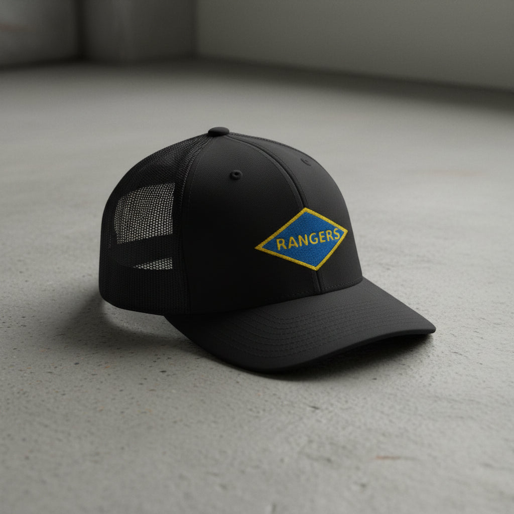 WW2 Ranger Diamond Embroidered Trucker Hat